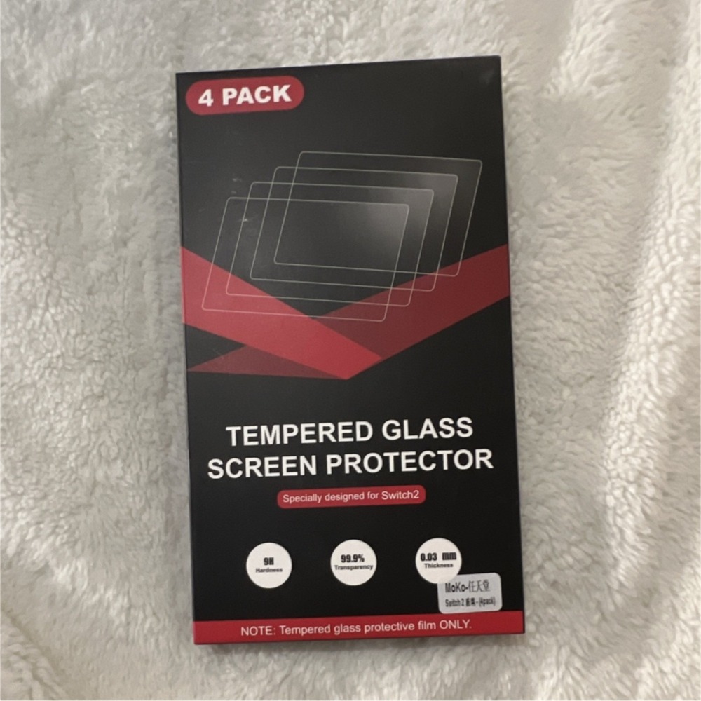 MoKo 4-Pack Tempered Glass Screen Protector for Nintendo Switch2 Console, Clear